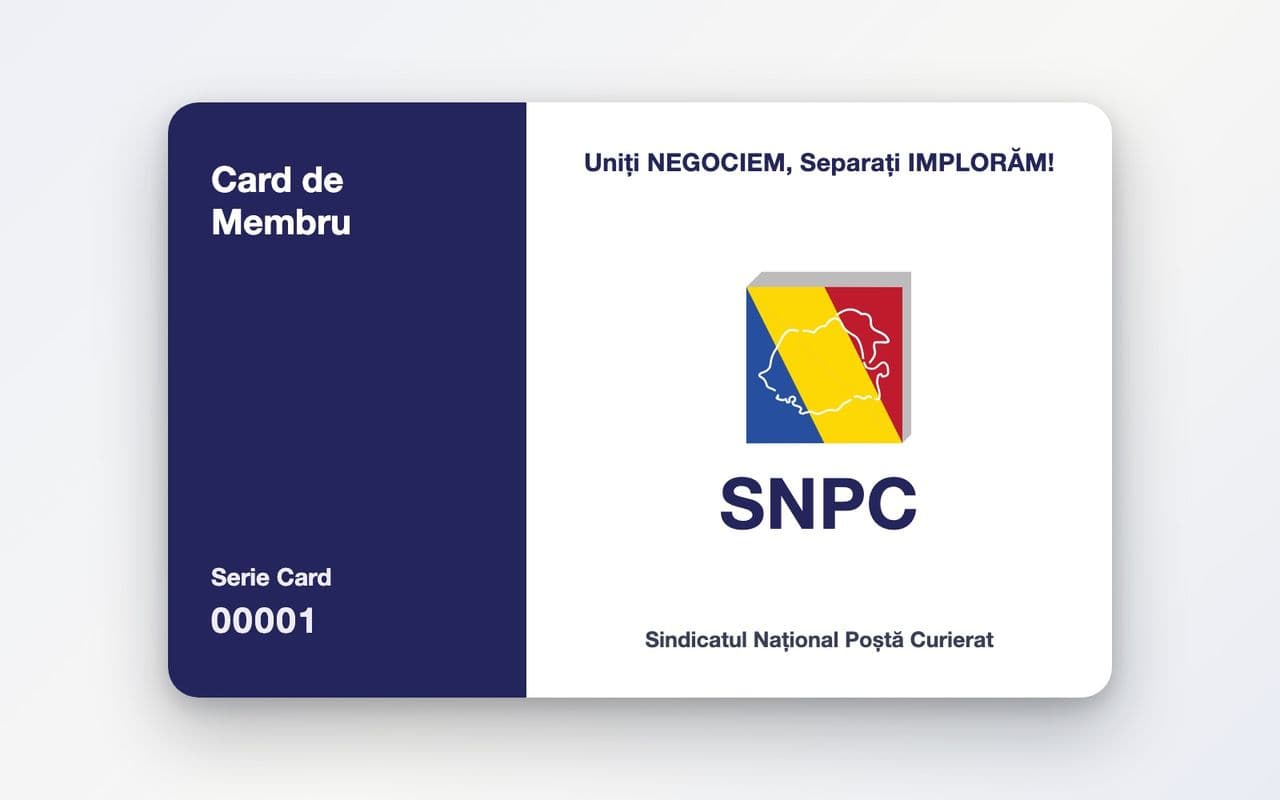 Cardul de membru SNPC — Card de Membru, serie 00001